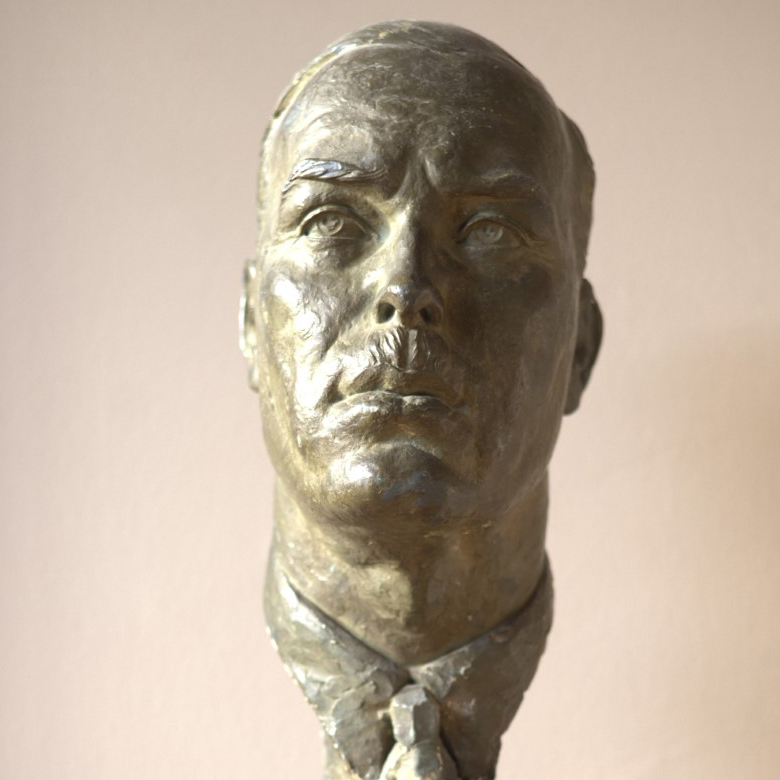 Art Deco Plaster Bust of Gentleman